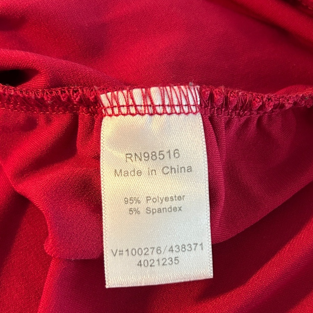 Coldwater Creek Deep Red Cowl Neck Blouse - Picture 5 of 5